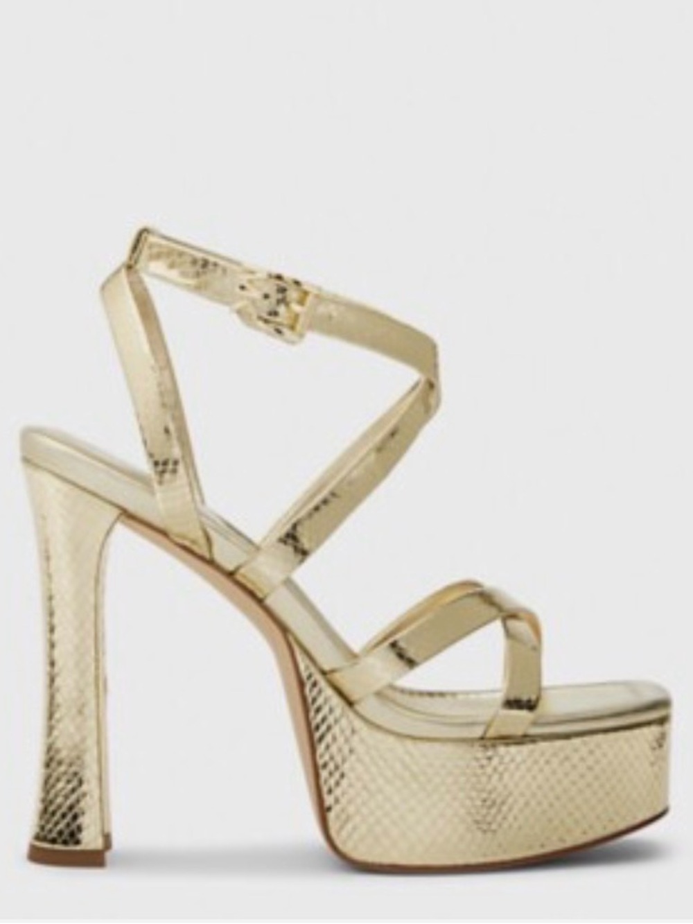 Michael Kors Metallic Gold Platform Strappy Sandals